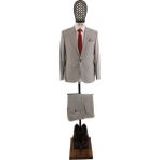 Erkek Takım Elbise Slim Fit - Açık Gri - 54