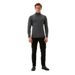 Erkek Tam Balıkçı Boğazlı Triko Koyu Grimelanj Slim Fit Pamuklu Sık Örme Kazak NCS JEANS 3003 KOYU GRİ XL