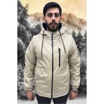 Erkek Taş Içi Kürklü Su ve Rüzgar Geçirmez Kapüşonlu Kışlık Mont & Kaban & Parka ML-FMM-100