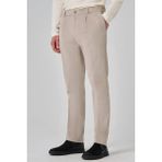 Erkek Taş Pamuk Trend Fitilli Kadife Lastikli Slim Fit Pantolon