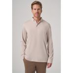 Erkek Taş Trend Polo Yaka Rayon Sweatshirt