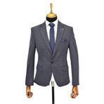 Erkek Tek Spor Ceket Çift Yırtmaçlı BGL-ST04566 LACİVERT 46