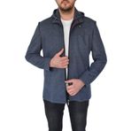 Erkek Tek Spor Ceket Kapüşonlu BGL-ST02366 İNDİGO 54