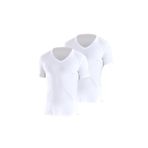 Erkek Tender Cotton 2'li V yaka Beyaz T-Shirt 9671 Blackspade BEYAZ-950 2XL
