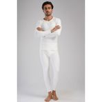 Erkek Termal Içlik Beyaz Takım Çift Taş Işleme Şardonlu Yumuşak Doku C8T5N1O504 - XL