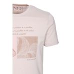 Erkek Tişört Bisiklet Yaka Bej%100 Pamuk Slim Fit Baskılı T-shirt NCS JEANS 1208 BEJ M