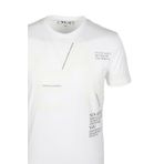 Erkek Tişört Bisiklet Yaka Beyaz%100 Pamuk Slim Fit Baskılı T-shirt NCS JEANS 1227 BEYAZ XL