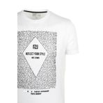 Erkek Tişört Bisiklet Yaka Beyaz%100 Pamuk Slim Fit Baskılı T-shirt NCS JEANS 1924 BEYAZ 3XL