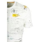 Erkek Tişört Bisiklet Yaka Beyaz%100 Pamuk Slim Fit Baskılı T-shirt NCS JEANS 1953 BEYAZ XL