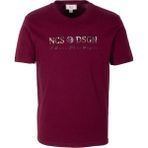 Erkek Tişört Bisiklet Yaka Bordo Slim Fit %100 Pamuk T-shirt NCS JEANS 1303