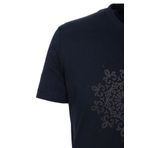 Erkek Tişört Bisiklet Yaka Lacivert%100 Pamuk Slim Fit Desenli T-shirt NCS JEANS 1203 LACİVERT 2XL