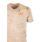 Erkek Tişört Bisiklet Yaka Vizon%100 Pamuk Slim Fit Baskılı T-shirt NCS JEANS 1953 VİZON S