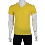 Erkek Tişört Dar Kesim V Yaka Rar00613 Sarı T-Shirt