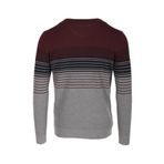 Erkek Triko Bordo Bisiklet Yaka Desenli Slim Fit Pamuklu Kazak NCS JEANS 3735 BORDO L