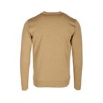 Erkek Triko Camel Bisiklet Yaka Desenli Slim Fit Pamuklu Kazak NCS JEANS 3722 CAMEL XL