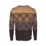 Erkek Triko Camel Bisiklet Yaka Desenli Slim Fit Pamuklu Kazak NCS JEANS 3730 CAMEL M