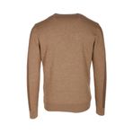 Erkek Triko Camel Bisiklet Yaka Desenli Slim Fit Pamuklu Kazak NCS JEANS 3740 CAMEL L