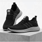 Erkek Triko Hafif Bağsız Koşu Yürüyüş Günlük Sneaker Spor Ayakkabı - Siyah