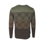 Erkek Triko Haki Bisiklet Yaka Desenli Slim Fit Pamuklu Kazak NCS JEANS 3730 HAKİ L