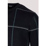 Erkek Triko Lacivert Bisiklet Yaka Desenli Slim Fit Pamuklu Kazak NCS JEANS 3744 LACİVERT 3XL