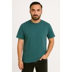 Erkek Tshirt Slim Fit (Dar Kalıp) Premium Kalite Düz Model - Haki Yeşil - XL