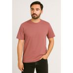 Erkek Tshirt Slim Fit (Dar Kalıp) Premium Kalite Düz Model - Kiremit