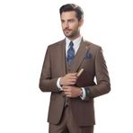 Erkek Üç Parça Takım Elbise, Blazer Ceket Yelek Pantolon Seti, Resmi İş Düğün (TUAPE, 50)