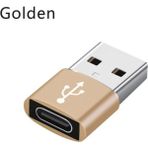 Erkek USB To Dişi Type-C Çevirici Data Otg Adaptör Dönüştürücü - Gold