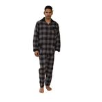 Erkek Uzun Kol Apaj Yaka Siyah Pijama Takımı C8T3N0O4 SİYAH L