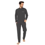 Erkek Uzun Kol Füme Pijama Takım C7T2N0O-049 FÜME M