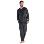 Erkek Uzun Kol Kadife Antrasit Pijama Takım C5T0N0O603 ANTRASİT M