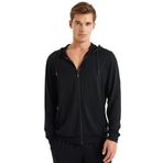 Erkek Uzun Kol Kapüşonlu Siyah Sweatshirt Takım C8T0N6O04-09 SİYAH M