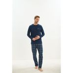 Erkek Uzun Kol Lacivert Pijama Takım C8T1N5O9 LACİVERT XXL