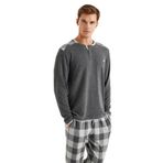 Erkek Uzun Kol Thermal Antrasit Pijama Takım C2T0N6O04 ANTRASİT M