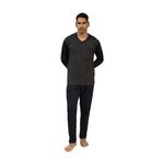 Erkek Uzun Kol V Yaka Yeşil Pijama Takımı C7T5N0O8 YEŞİL XL