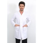 Erkek Uzun Kollu Beyaz Doktor Hemşire Eczacı Laborant Veteriner Öğretmen Önlüğü Beyaz 2XL