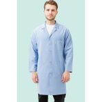 Erkek Uzun Kollu Iş Önlüğü 75 Polyester Oekotex Vanessa Önlük Yaka Rahat - Açık Mavi - 2XL