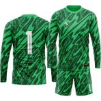 Erkek Uzun Kollu Yeşil Nefes Alabilen Kaleci Forması ve Şortu Goalkeeper Jersey Gk DMNF5587 - 14 - 15 Yaş