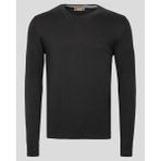 Erkek V Yaka Kazak Sık Örme Desenli Siyah Slim Fit Kazak NCS JEANS 3002