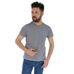 Erkek V Yaka Tişört Penye BGL-ST02801 GRİ M