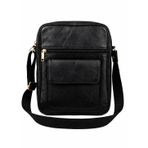 Erkek ve Kadın Deri Crossbody Seyahat Çantası, Fermuarlı Çok Cepli Messenger Omuz Çantası, Ön Kapaklı Cep, Seyahat, İş ve Günlük Kullanım için Ayarlanabilir Kayış, siyah