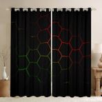 Erkek ve Kız Çocuklar için Modern Geometrik Pencere Perdeleri Turuncu Gri Beyaz Yatak Odası Oturma Odası için Perdeler Ok Baskılı Şık Tasarım 167,6 x 228,6 cm