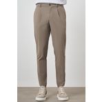 Erkek Vizon Trend Slim Fit Tam Lastik Pantolon
