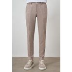 Erkek Vizon Trend Tam Lastikli Slim Fit Pantolon