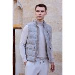 Erkek Vizon Trend Yünlü Dinamik Fit Şişme Yelek