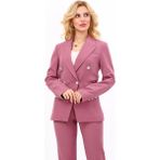 Erkek Yaka Çapraz Ceket-Rose - 44