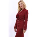 Erkek Yaka Düğme Detaylı Ceket-Bordo - 34