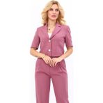 Erkek Yaka Kısa Ceket-Rose - 42