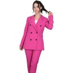 Erkek Yaka Kuruvaze Blazer Ceket-Fuşya - 44