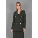 Erkek Yaka Kuruvaze Blazer Ceket-Haki - 40